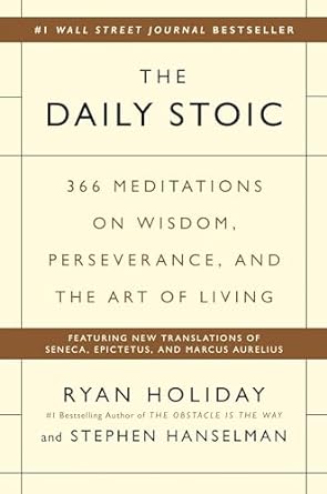 Reading in a Book : The Daily Stoic by Ryan Holiday: A Hilarious Journey Through Ancient Wisdom.